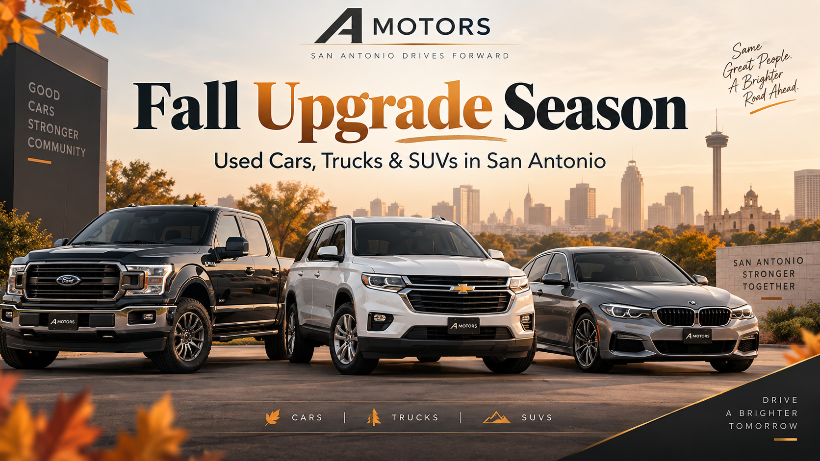 Fall Upgrade Season&colon; Used Cars&comma; Trucks & SUVs in San Antonio